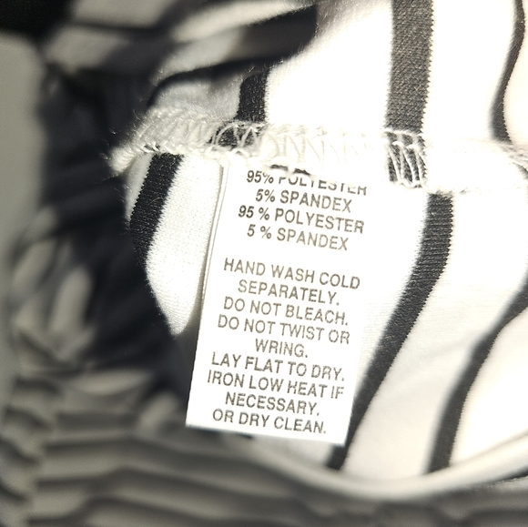 Saks Fifth Ave Striped Asymmetrical Sleeveless Dress - Picture 6 of 7